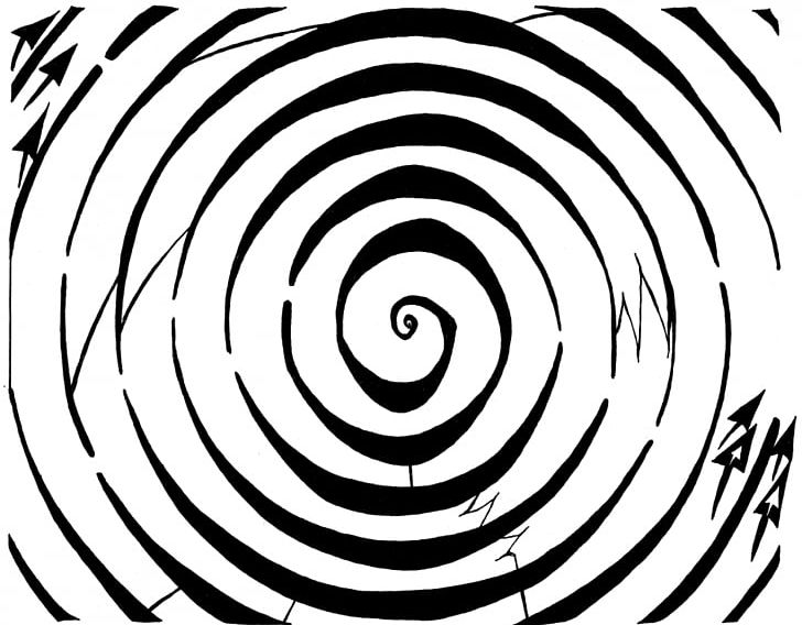 Maze Optical Illusion Spiral Poster PNG, Clipart, Art, Black And White, Circle, Dekorativ Kunst, Dimension Free PNG Download