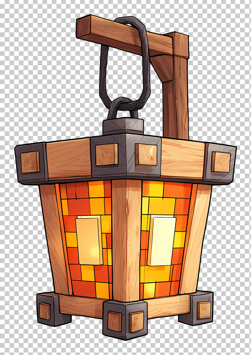 Minecraft Lantern - Wooden Lantern With Warm Glow PNG