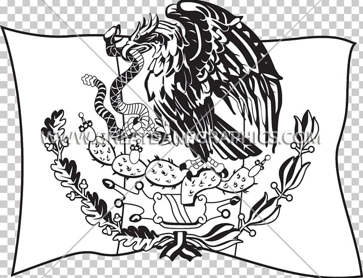 Flag Of Mexico Coat Of Arms Of Mexico Black And White PNG, Clipart, Artwork, Big Cats, Black, Carnivoran, Cat Like Mammal Free PNG Download