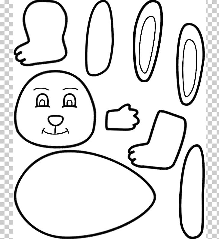 Easter Bunny Rabbit Craft Template PNG, Clipart, Art, Black, Black And ...