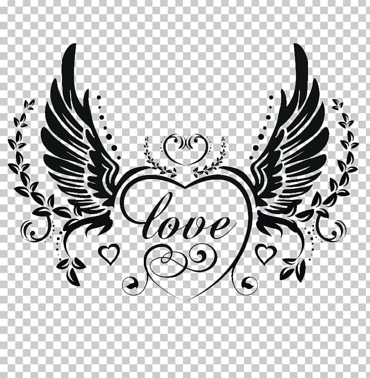 Heart Love Illustration PNG, Clipart, Angel Wing, Angel Wings, Bird, Black, Black Wings Free PNG Download