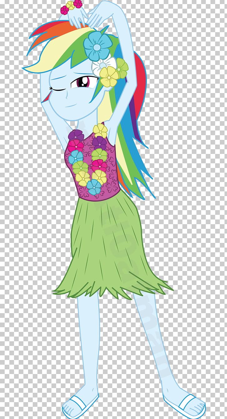 Rainbow Dash Pinkie Pie Rarity Art Hula PNG, Clipart, Fashion Design, Fashion Illustration, Fictional Character, Flower, Girl Free PNG Download