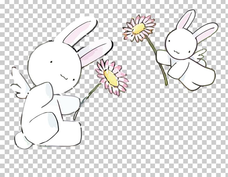 Leporids European Rabbit Chrysanthemum PNG, Clipart, Artwork, Black And White, Cartoon, Chrysanthemum Vector, Fictional Character Free PNG Download