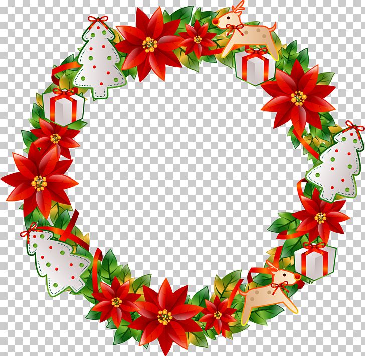 Christmas Wreath Flower PNG, Clipart, Christmas Decoration, Circle, Decor, Download, Encapsulated Postscript Free PNG Download