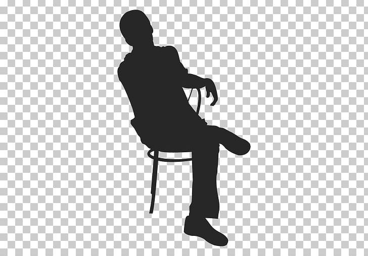 Silhouette Chair Sitting PNG, Clipart, Angle, Animals, Arm, Black, Black And White Free PNG Download