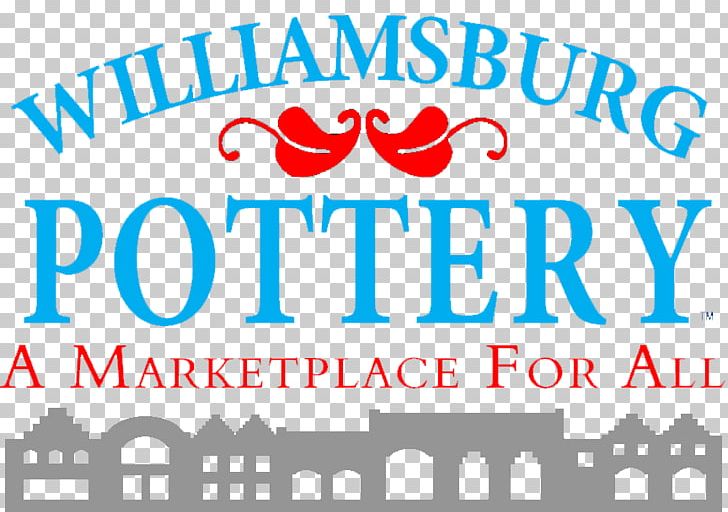Williamsburg Pottery Logo Illustration Brand PNG, Clipart, Area, Banner, Blue, Brand, Design M Group Free PNG Download