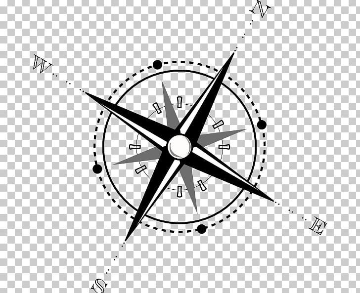 Compass Rose Free Content PNG, Clipart, Angle, Area, Bicycle Part, Bicycle Wheel, Black And White Free PNG Download