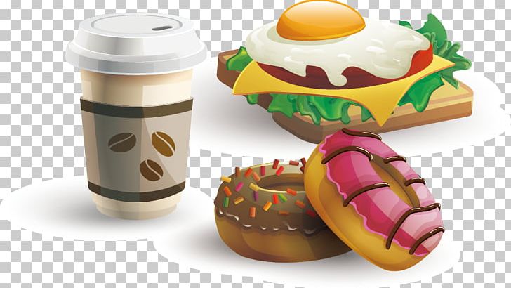 Ice Cream Coffee Fast Food KFC Doughnut PNG, Clipart, Bread, Cartoon, Coffee, Cuisine, Delicious Free PNG Download