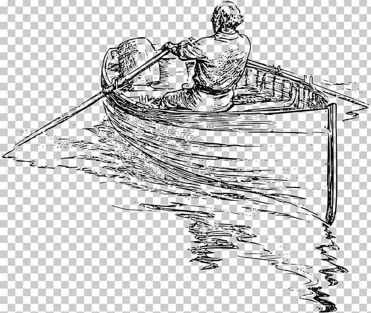 Rowing Drawing Boat PNG, Clipart, Art, Artwork, Black And White, Boat, Boating Free PNG Download