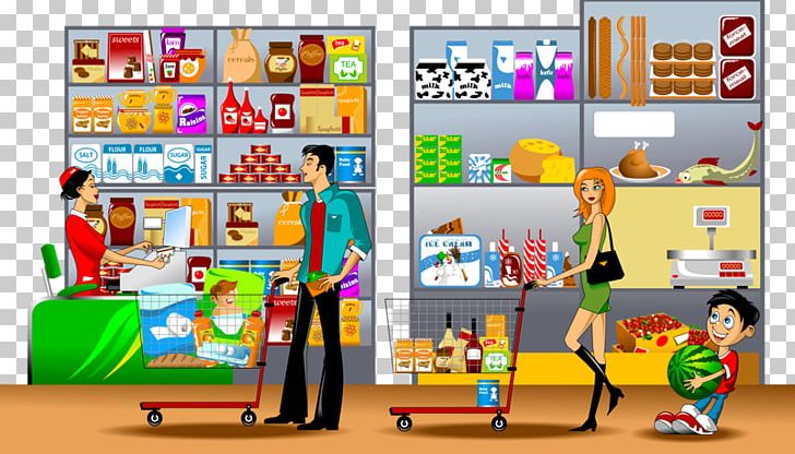 Supermarket Illustration PNG, Clipart, Abstract Lines, Art, Cartoon, Cashier, Child Free PNG Download