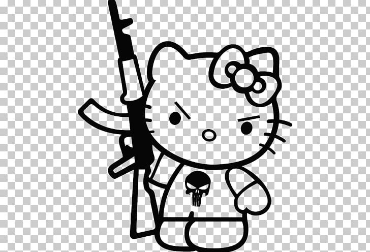 Hello Kitty AK-47 Sticker Decal Firearm PNG, Clipart, Ak47, Ak 47, Assault Rifle, Black, Black And White Free PNG Download