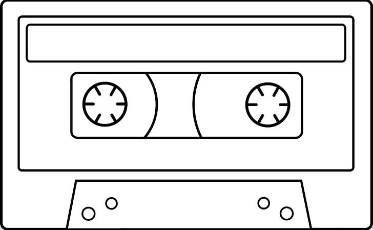 Adhesive Tape Compact Cassette Line Art Drawing PNG, Clipart, Album, Angle, Area, Art, Black Free PNG Download