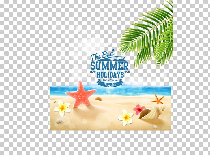 Beach Summer Vacation Summer Vacation PNG, Clipart, Beach Vector, Computer Wallpaper, Encapsulated Postscript, Flower, Leaf Free PNG Download