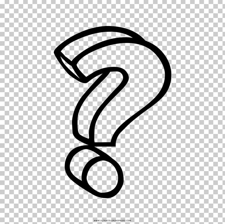 Question Mark Drawing Coloring Book Greinarmerki PNG, Clipart, Area, Black, Black And White, Body Jewelry, Cartoon Free PNG Download