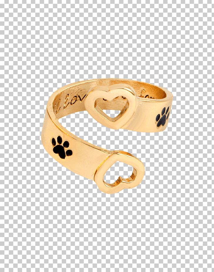 Dog Ring Paw Gold Cat PNG, Clipart, Animals, Body Jewelry, Cat, Charms Pendants, Claw Free PNG Download