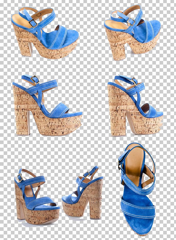 Sandal High-heeled Footwear Shoe Clothing PNG, Clipart, Blue, Clothing, Cork, Designer, Download Free PNG Download
