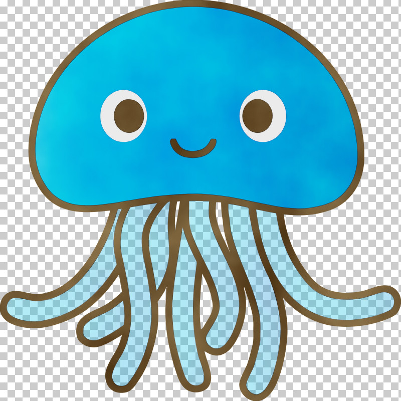 Octopus Aqua Turquoise Cartoon Teal PNG, Clipart, Aqua, Baby Jellyfish, Cartoon, Jellyfish, Octopus Free PNG Download