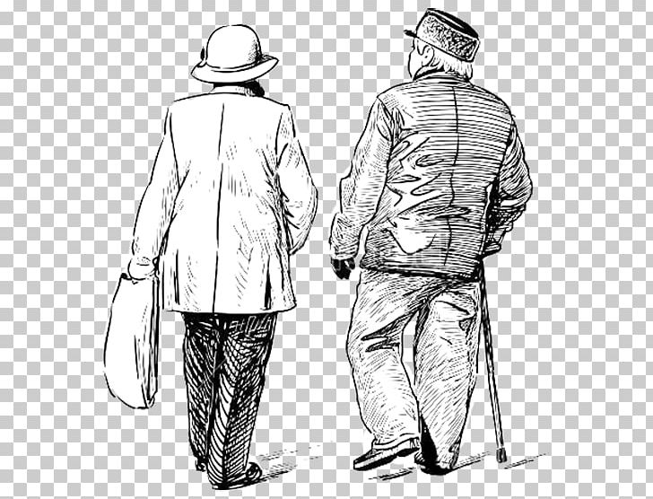 Drawing Old Age Sketch PNG, Clipart, Business Man, Cartoon, Couple, Fashion Design, Fashion Illustration Free PNG Download