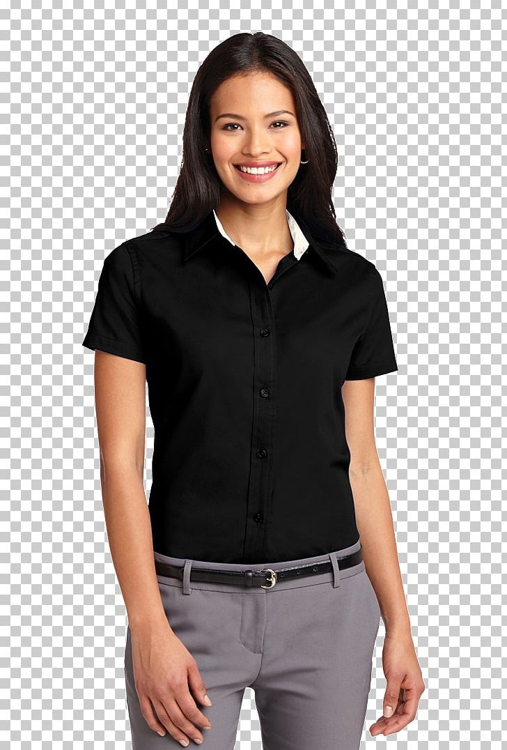 Long-sleeved T-shirt Clothing PNG, Clipart, Black, Blouse, Button, Clothing, Crew Neck Free PNG Download