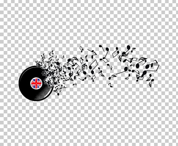 Phonograph Record Musical Note Musical Theatre Decorative Arts PNG, Clipart, Album, Art, Bedroom, Black And White, Body Jewelry Free PNG Download