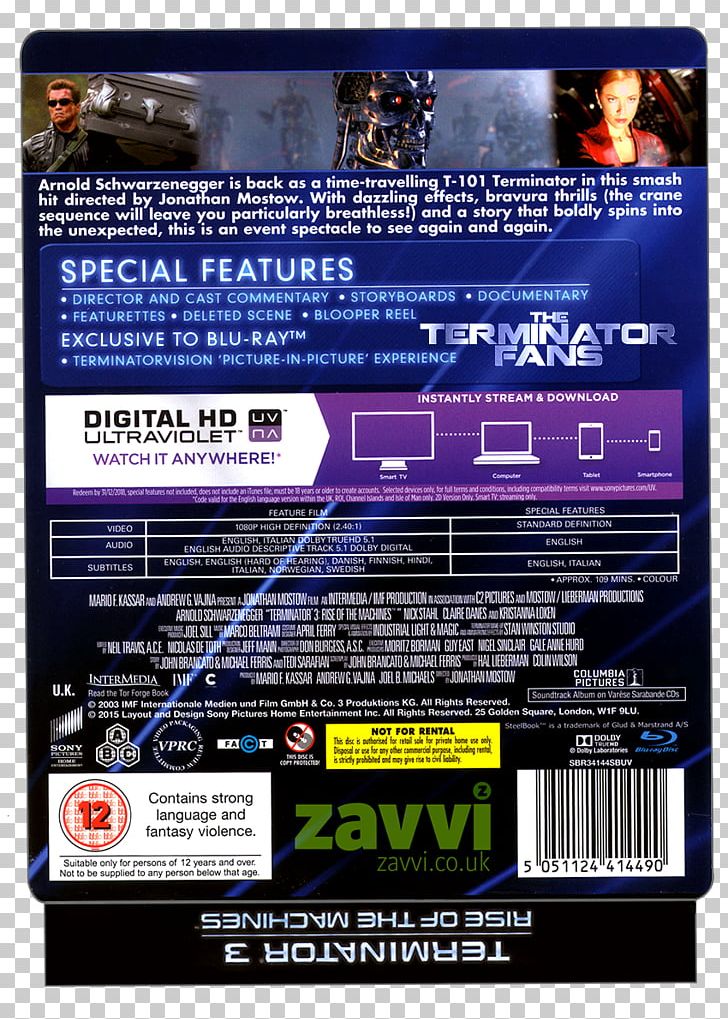 Blu-ray Disc The Terminator YouTube Zavvi PNG, Clipart, Bluray Disc, Dvd, Heroes, Multimedia, Software Free PNG Download