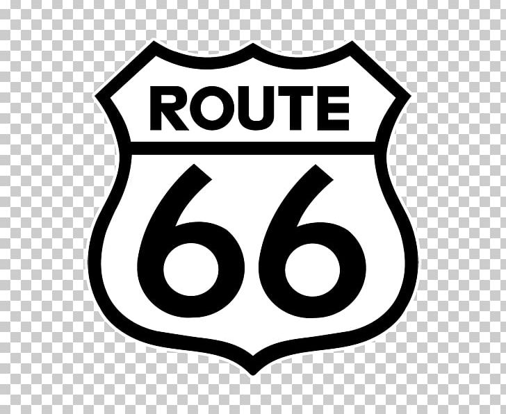 U.S. Route 66 Santa Monica Road Highway Decal PNG, Clipart, Area, Black, Black And White, Brand, Decal Free PNG Download