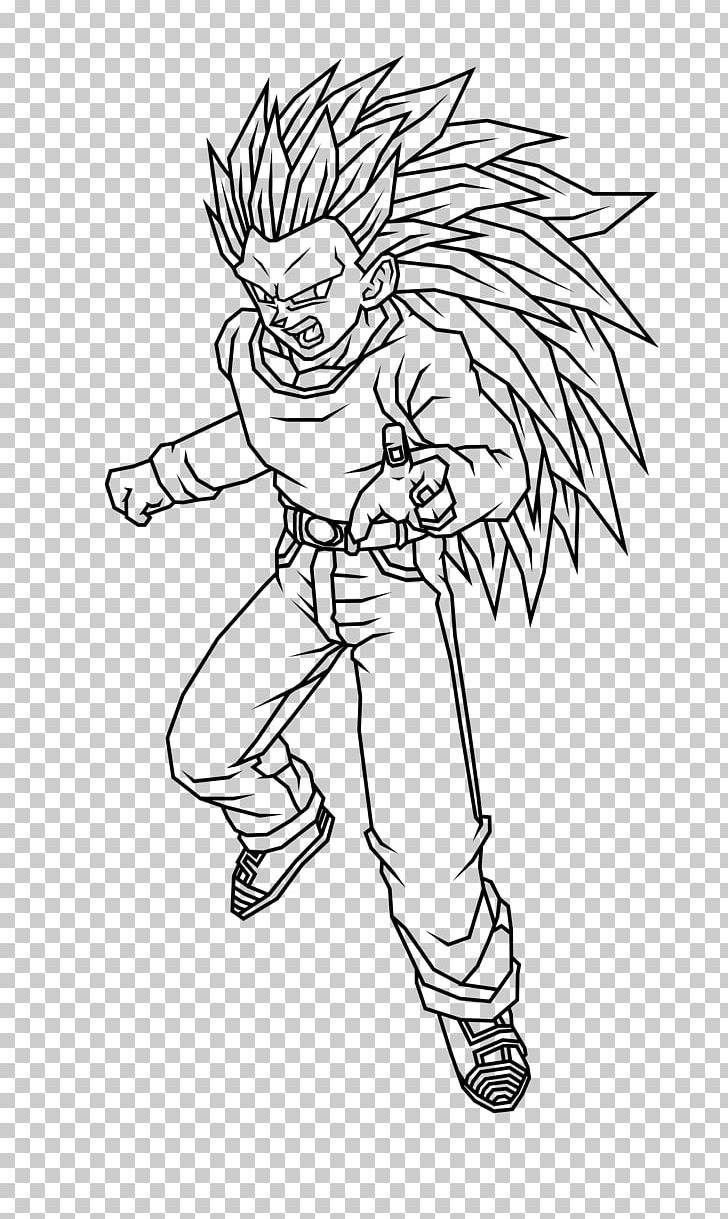 Gotenks Goku Drawing Trunks PNG, Clipart, Angle, Arm, Artwork, Black, Black And White Free PNG Download