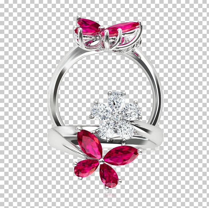 Ruby Ring Diamond Jewellery Gold PNG, Clipart, Body Jewellery, Body Jewelry, Butterfly Ring, Chain, Diamond Free PNG Download