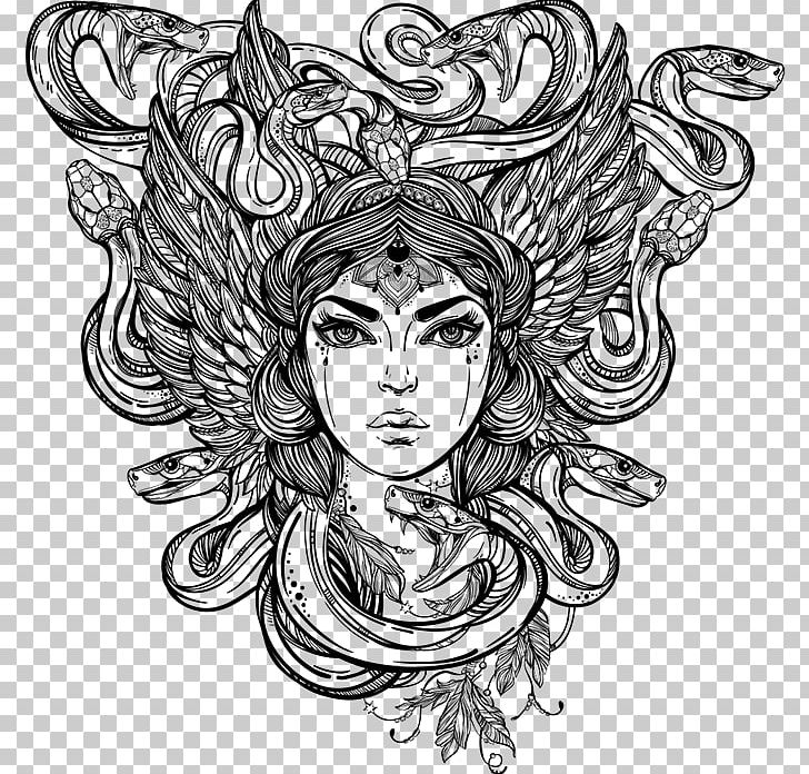 Medusa Decal Bumper Sticker Greek Mythology PNG, Clipart, Art, Artwork, Black And White, Circle, Die Cutting Free PNG Download