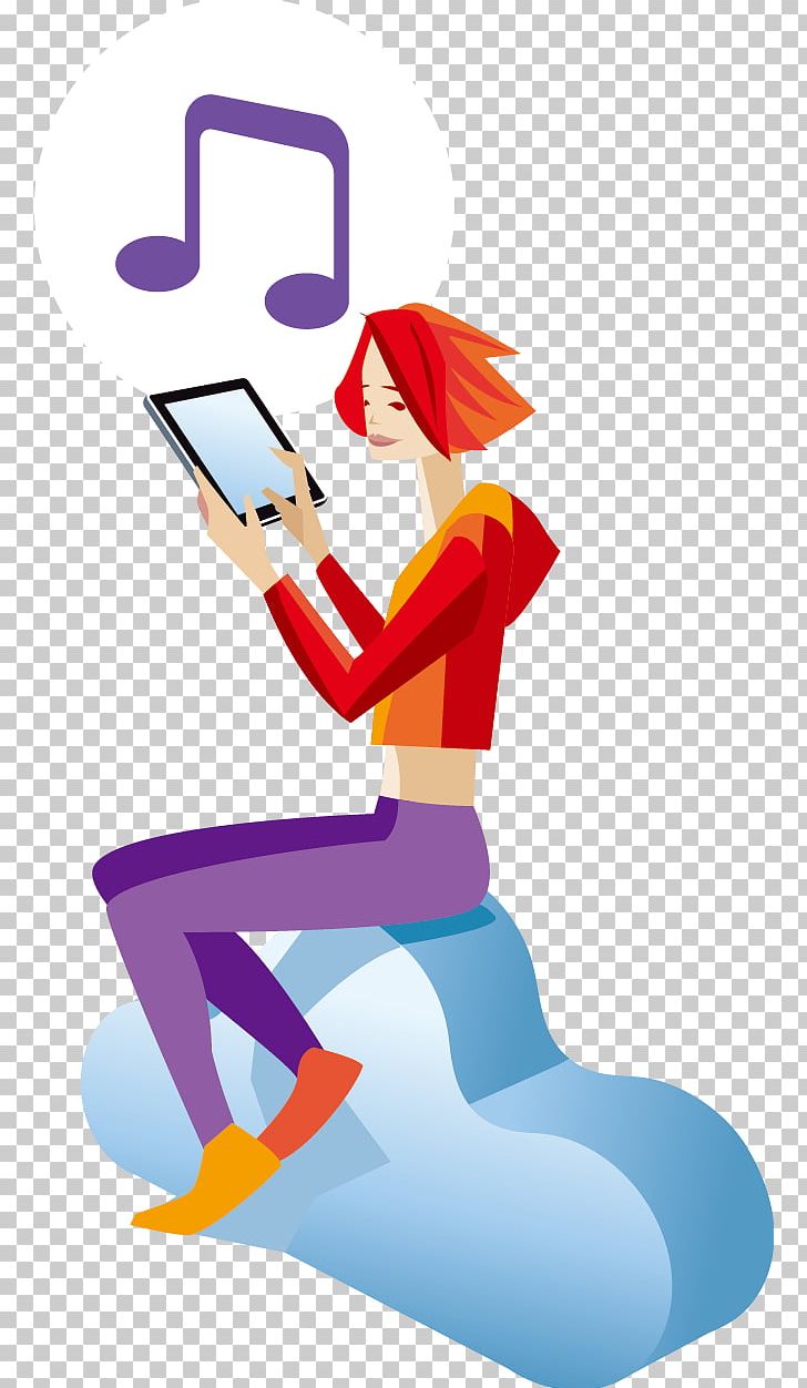IPad Computer Adobe Illustrator PNG, Clipart, Business Woman, Cartoon, Cloud, Cloud Computing, Clouds Free PNG Download