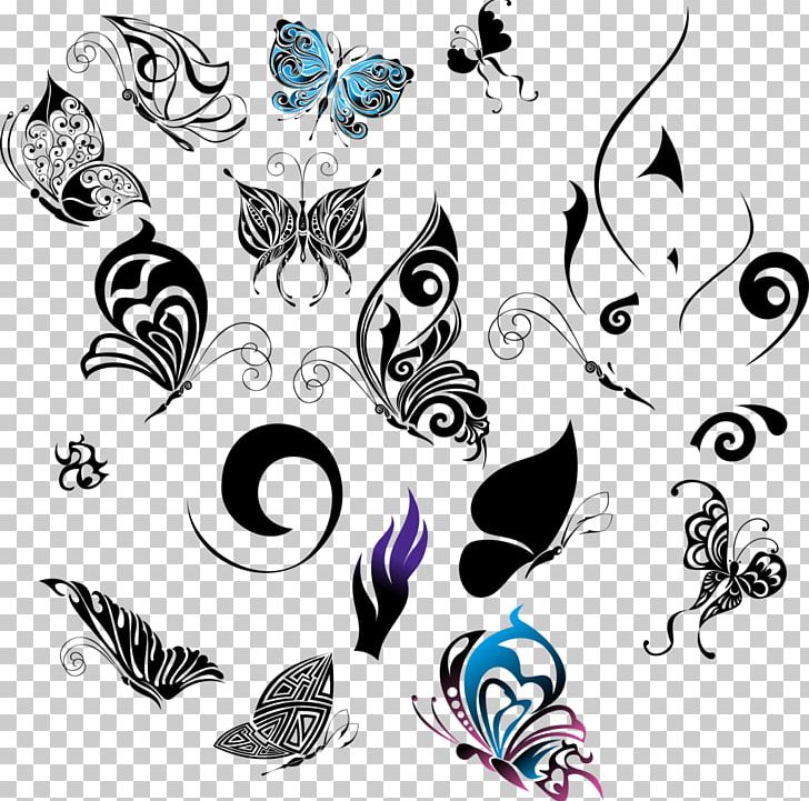 Butterfly Motif PNG, Clipart, Animal, Black And White, Blue Butterfly, Butterflies, Butterfly Free PNG Download