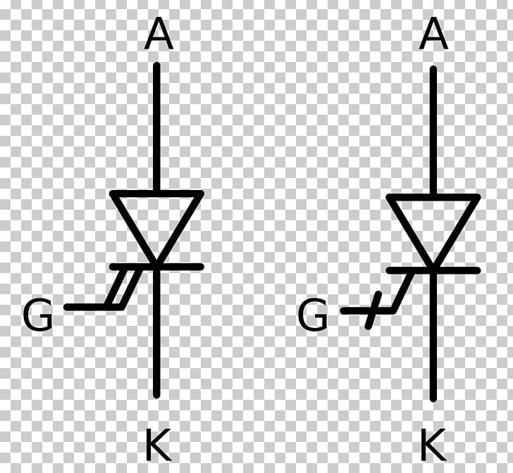 Gate Turn-off Thyristor Silicon Controlled Rectifier Electronic Symbol Electronic Component PNG, Clipart, Angle, Diagram, Diode, Electrical Switches, Electric Current Free PNG Download