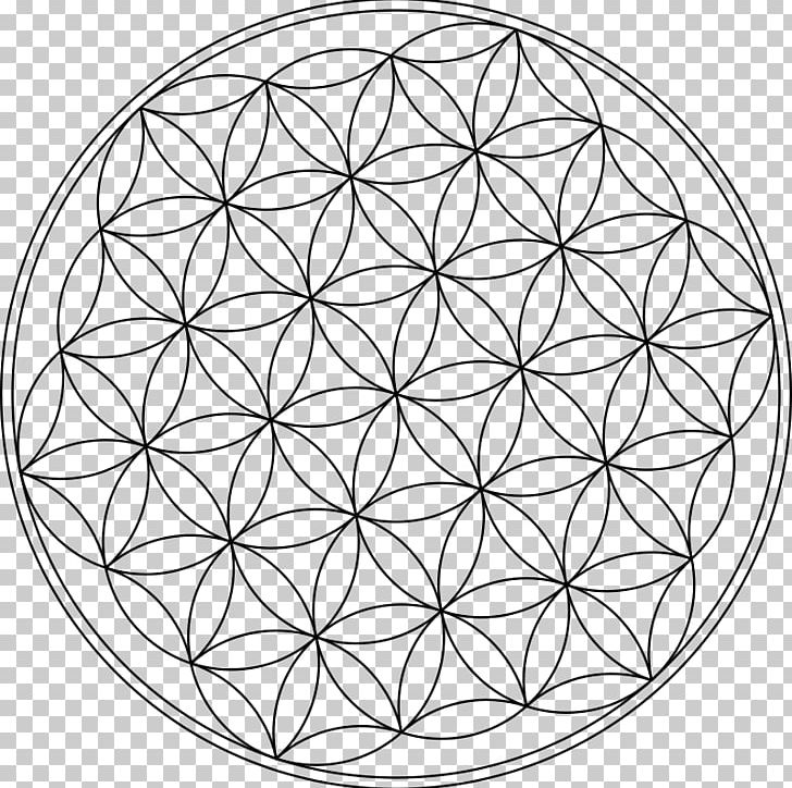 Overlapping Circles Grid Symbol Flower Drawing PNG, Clipart, Area, Black And White, Circle, Drawing, Flower Free PNG Download