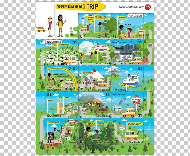 Road Trip North Island Travel Postage Stamps PNG, Clipart, Aerogram, Area, Kiwi, New Zealand, New Zealand Post Free PNG Download