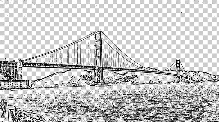 Golden Gate Bridge Black And White Suspension Bridge PNG, Clipart, Beam Bridge, Bridge, Bridge Cartoon, Bridges, Bridge Vector Free PNG Download