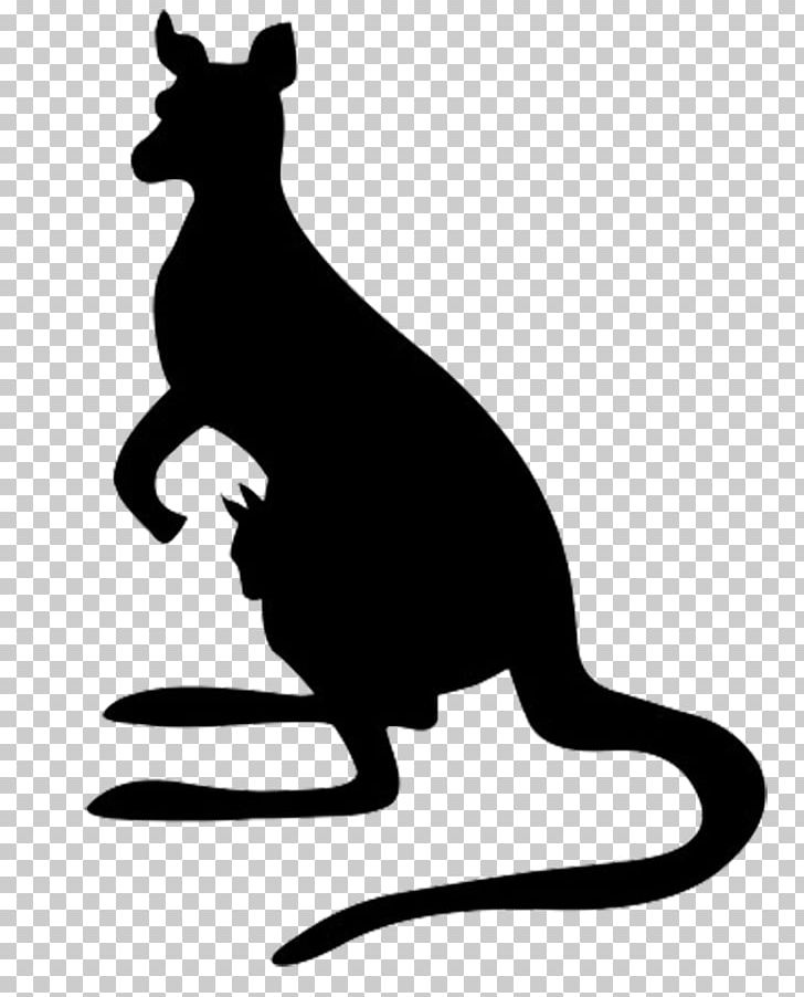 Kangaroo Silhouette PNG, Clipart, Black, Black And White, Carnivoran, Cartoon, Cat Free PNG Download