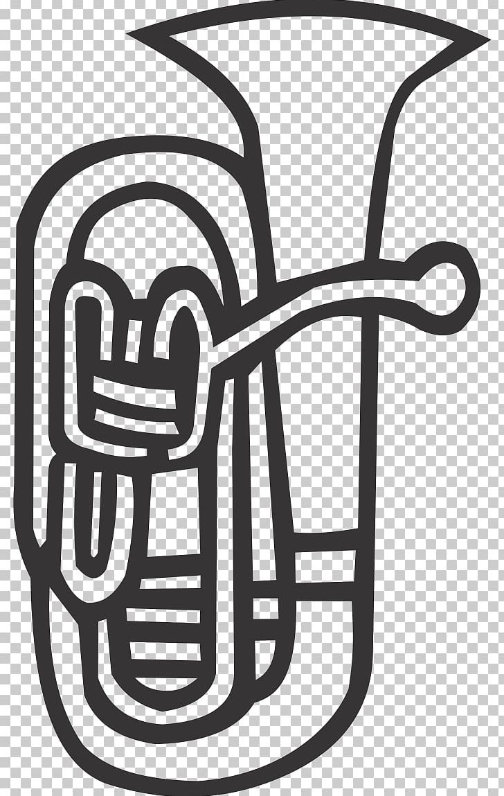 Euphonium White Line Art Black PNG, Clipart, Area, Artwork, Black, Black And White, Euphonium Free PNG Download