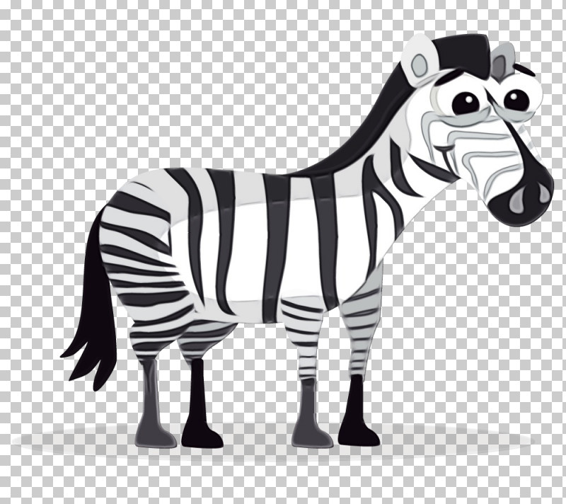 Zebra Animal Figure Cartoon Wildlife Black-and-white PNG, Clipart, Animal Figure, Blackandwhite, Cartoon, Paint, Watercolor Free PNG Download