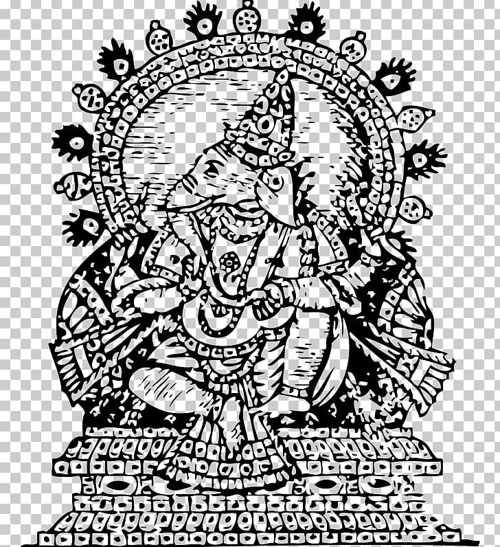 Ganesha Ganesh Chaturthi Mahadeva PNG, Clipart, Area, Art, Artwork, Black And White, Chaturthi Free PNG Download