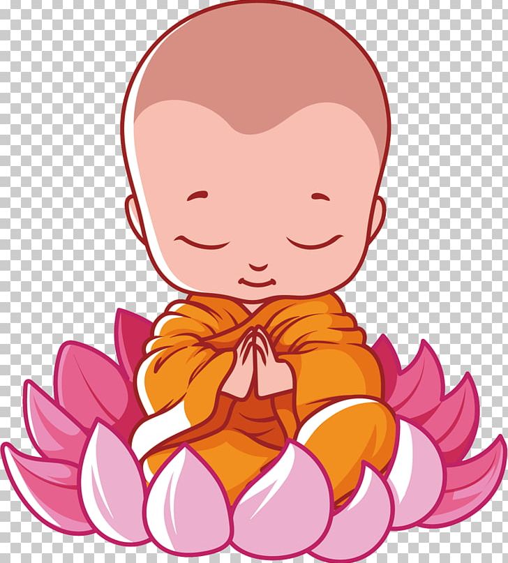 Vesak Buddhism Cartoon Buddhas Birthday PNG, Clipart, Adult Child, Bhikkhu, Buddha, Buddharupa, Child Free PNG Download