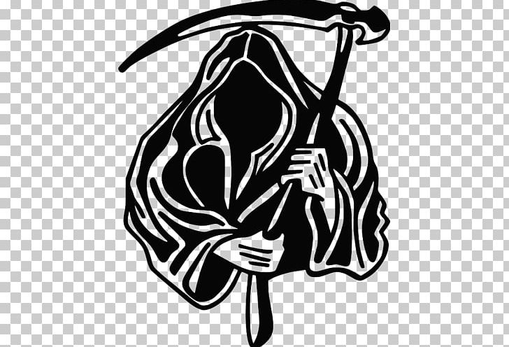 Death Sticker Decal Reaper Scythe PNG, Clipart, Art, Artwork, Black, Black And White, Death Free PNG Download