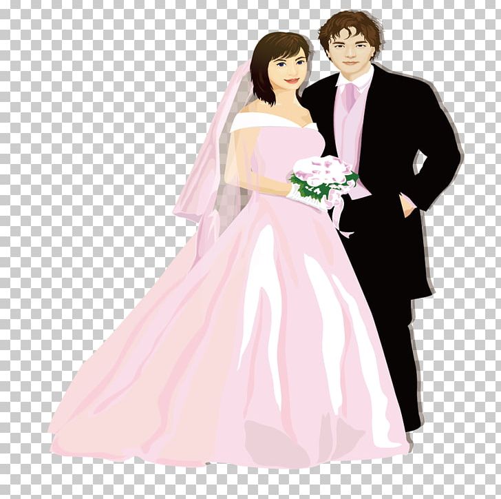 Wedding Dress Marriage Bride Formal Wear PNG, Clipart, Bridegroom, Bridesmaid, Cartoon, Couple, Girl Free PNG Download