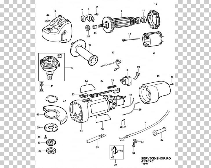 Black & Decker Grinding Machine Angle Grinder Augers PNG, Clipart, Angle, Angle Grinder, Augers, Auto Part, Black And White Free PNG Download