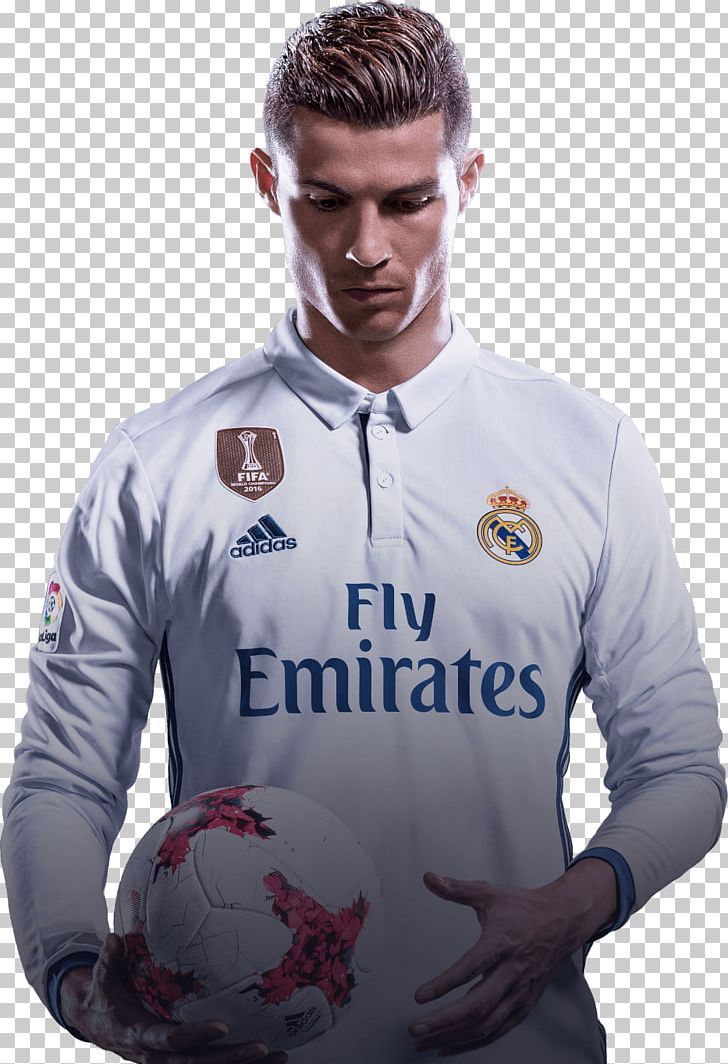 Cristiano Ronaldo FIFA 18 FIFA 17 FIFA 16 Real Madrid C.F. PNG, Clipart, Ball, Blue, Clothing, Ea Sports, Facial Hair Free PNG Download