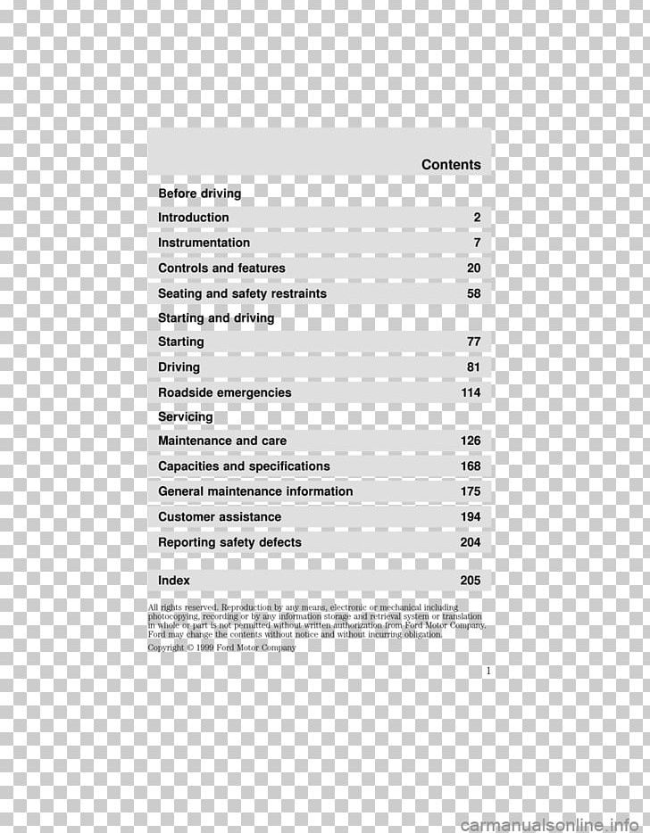 2000 Ford Windstar Document 0 Line PNG, Clipart, 2000, Area, Brand, Diagram, Document Free PNG Download