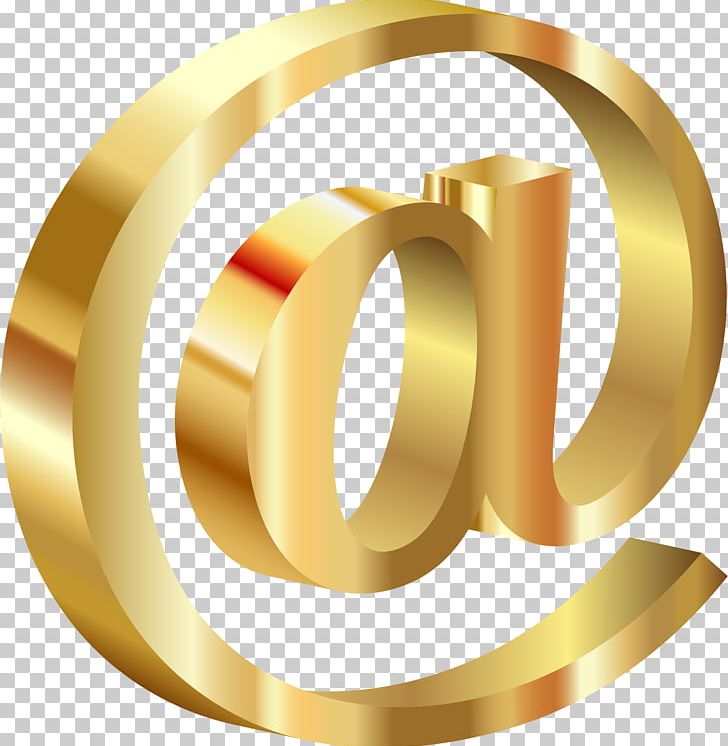 Gold Computer Icons Symbol PNG, Clipart, 3d Computer Graphics, At Sign, At Sign Cliparts, Brass, Chart Free PNG Download