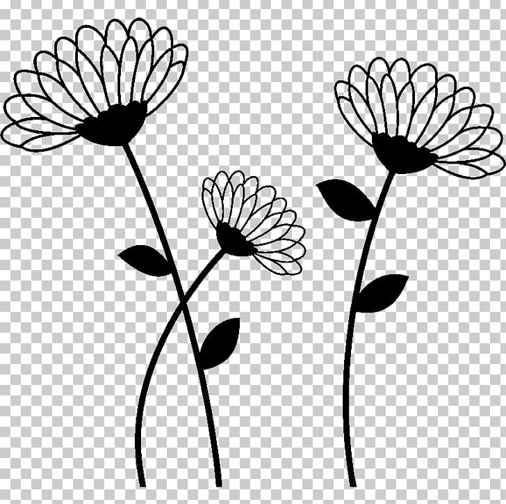 Sticker Wall Decal Flower Plant Stem PNG, Clipart, Art, Artwork, Black, Black And White, Branch Free PNG Download