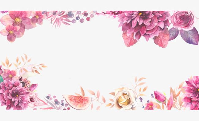 Download Purple Flowers Border Png Png Gif Base