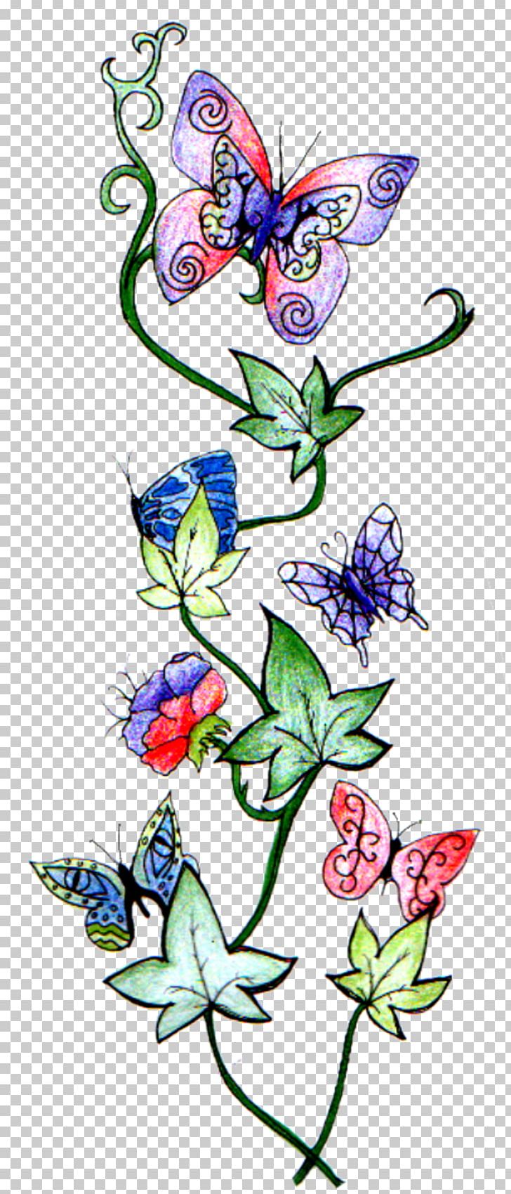 Sleeve Tattoo Vine Butterfly Design PNG, Clipart, Area, Art, Artwork, Butterfly, Deviantart Free PNG Download