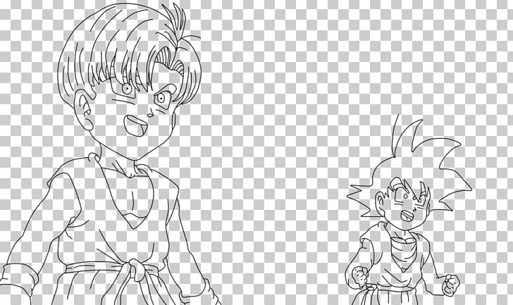 Goten Trunks Line Art Black And White Sketch PNG, Clipart, Arm, Artwork, Black, Black And White, Cartoon Free PNG Download